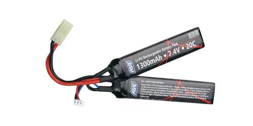 Batterie LiPo 2 lments 7,4V 1300mAh ASG - 1