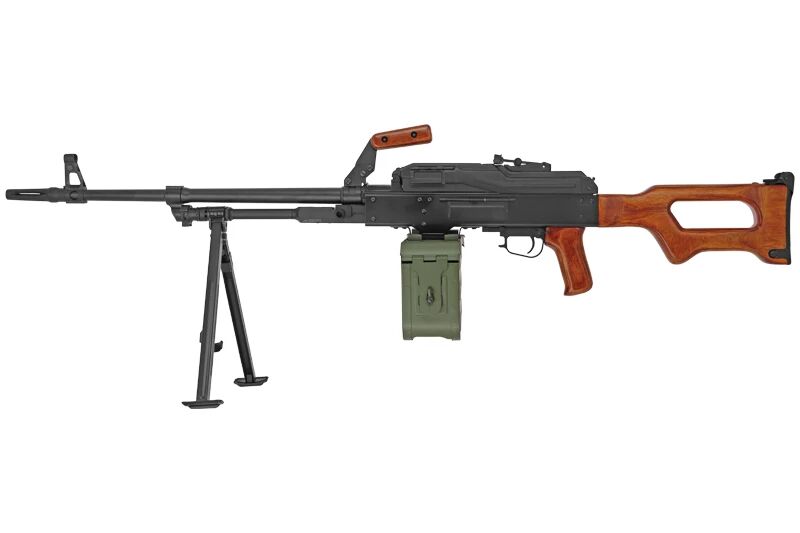 AK-PKM machinegun replica with wooden elements