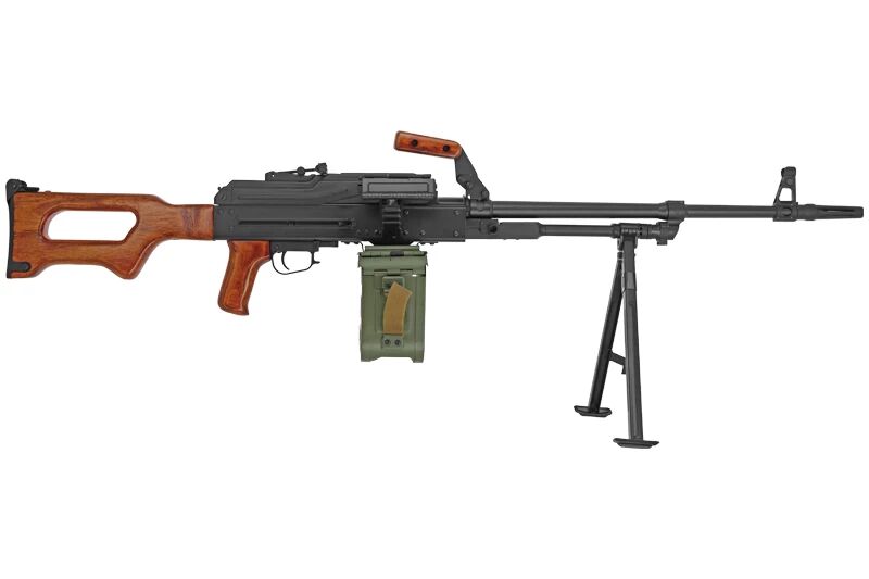 AK-PKM machinegun replica with wooden elements