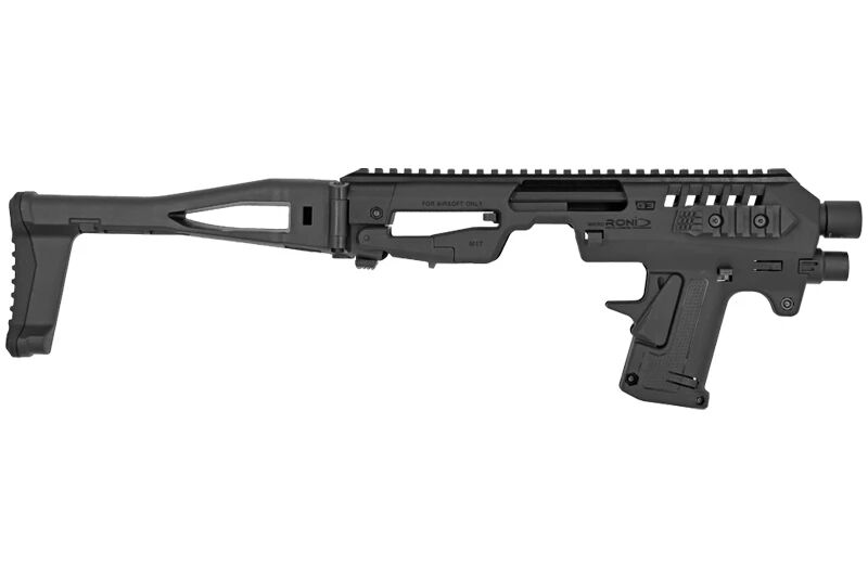 CAA Airsoft Division MICRO RONI Pistol - Carbine Conversion for Sig Sauer M17 & M18 P320 Series - BK