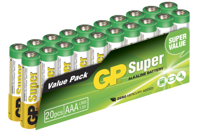 Lot de 4 Piles GP Batterie Super Alcaline 1.5V type AAA/LR03