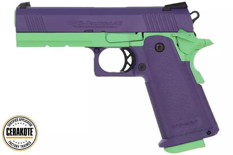 Hi-Capa 4.3 Green / Purpule Tokyo Marui Gaz Cerakote