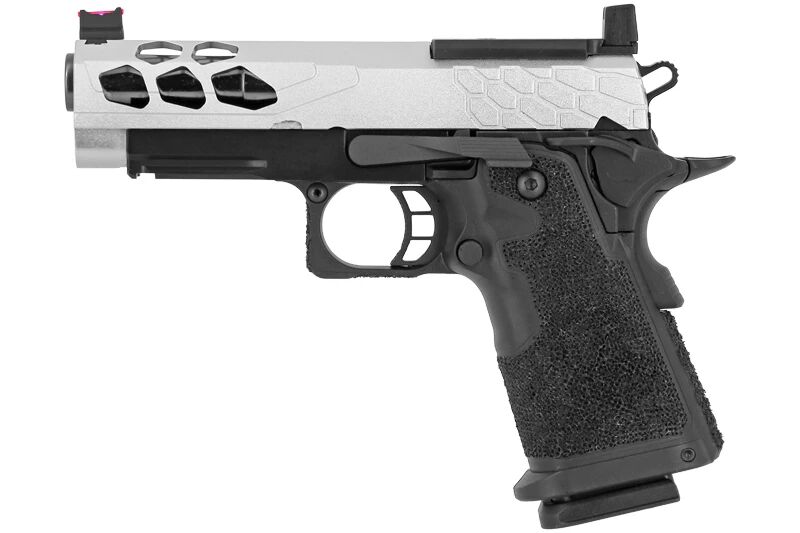 Pistolet Airsoft GBB Stryk Hi-Capa 4.3 Silver Lancer Tactical