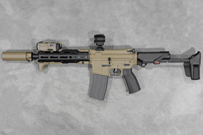 Réplique AR15 MWS Strike Industries PDW Cerakote Custom