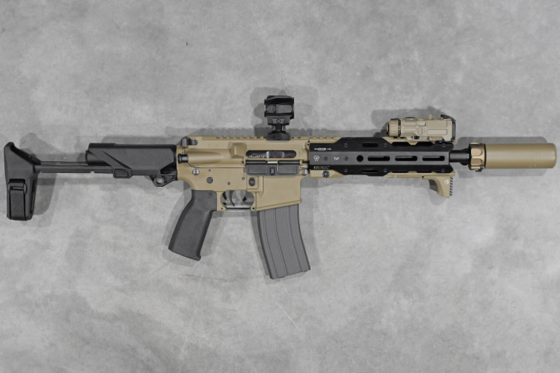 Réplique AR15 MWS Strike Industries PDW Cerakote Custom