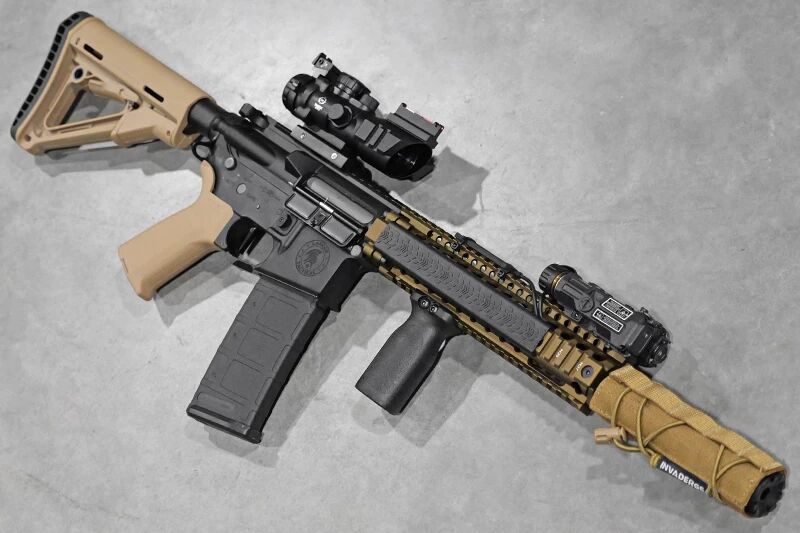 Réplique MK18 métal Delta Noir / Bronze Combat Ragnarok Aster custom