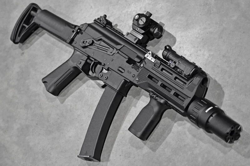 Réplique PPK20 Noir Lancer Tactical AEG MK69 Aster Custom